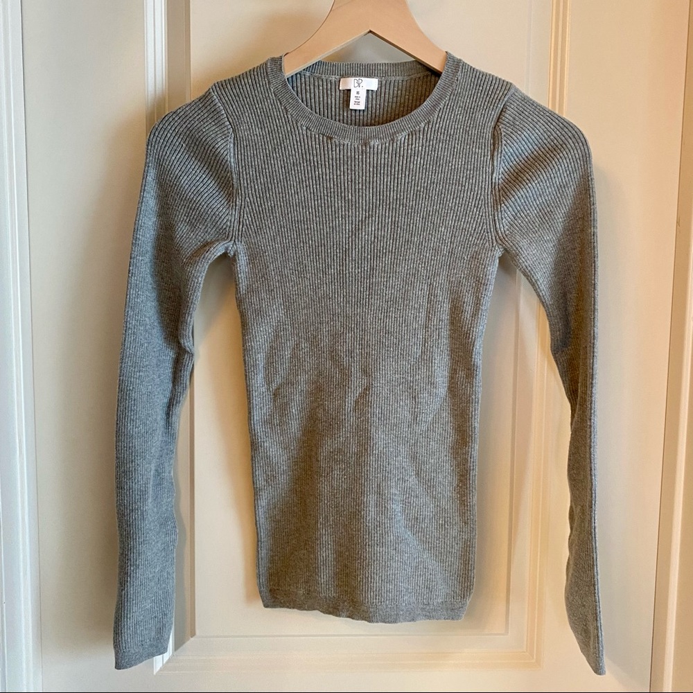 BP Gray Ribbed Sweater (Juniors XS)